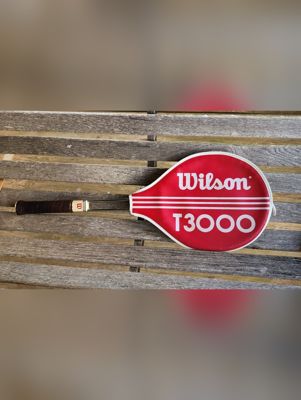 Classic VTG Wilson T3000 Alloy Tennis Racquet With Cover Sz. (L2)  Grip (4 1/4")